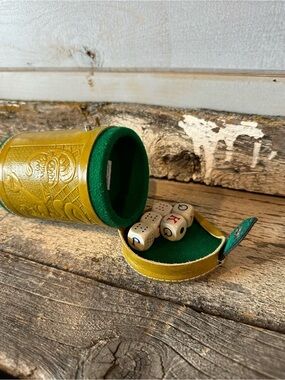 Leather Cubilete Mexican Dice Cup
